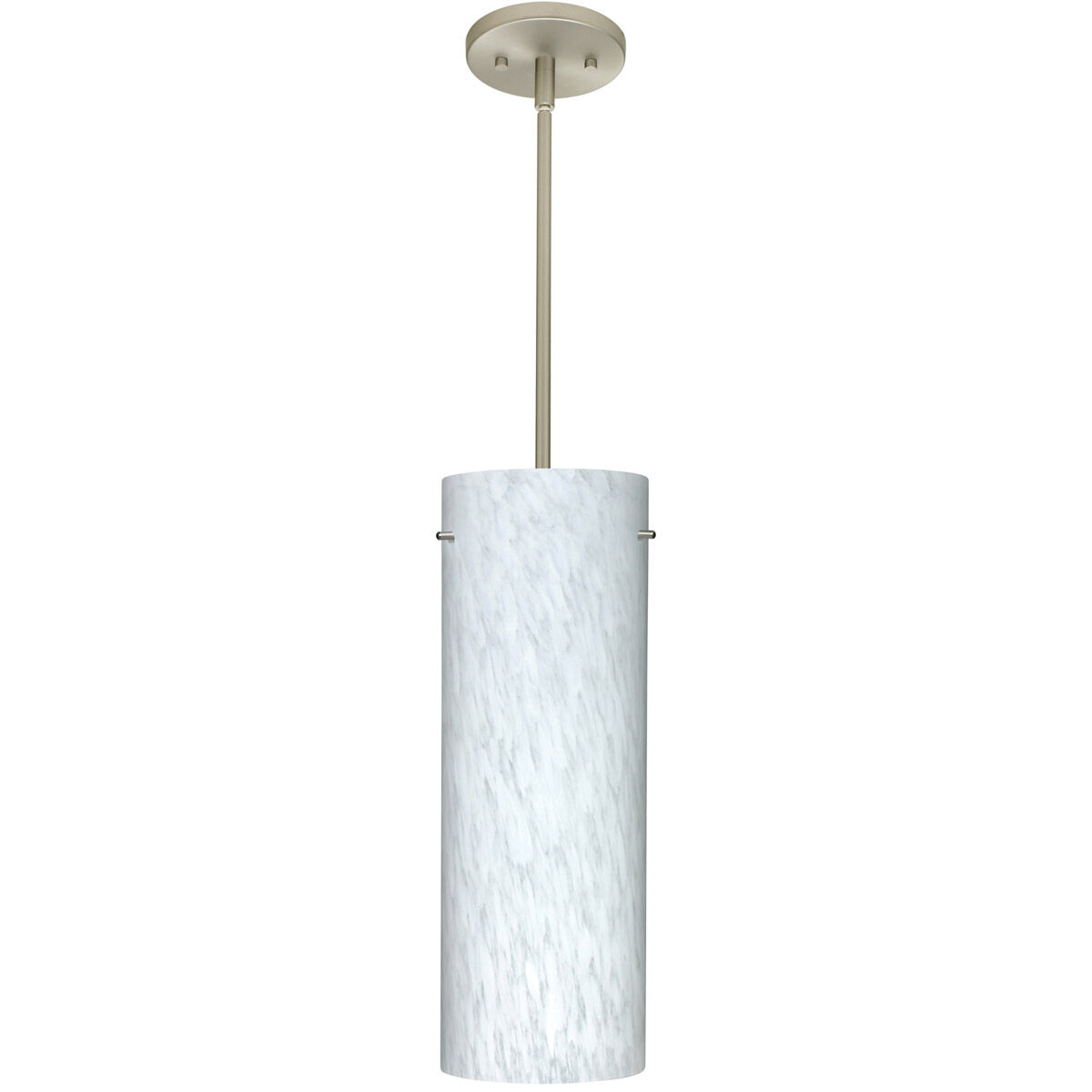 Tondo 18 1 Light Satin Nickel Stem Pendant Ceiling Light