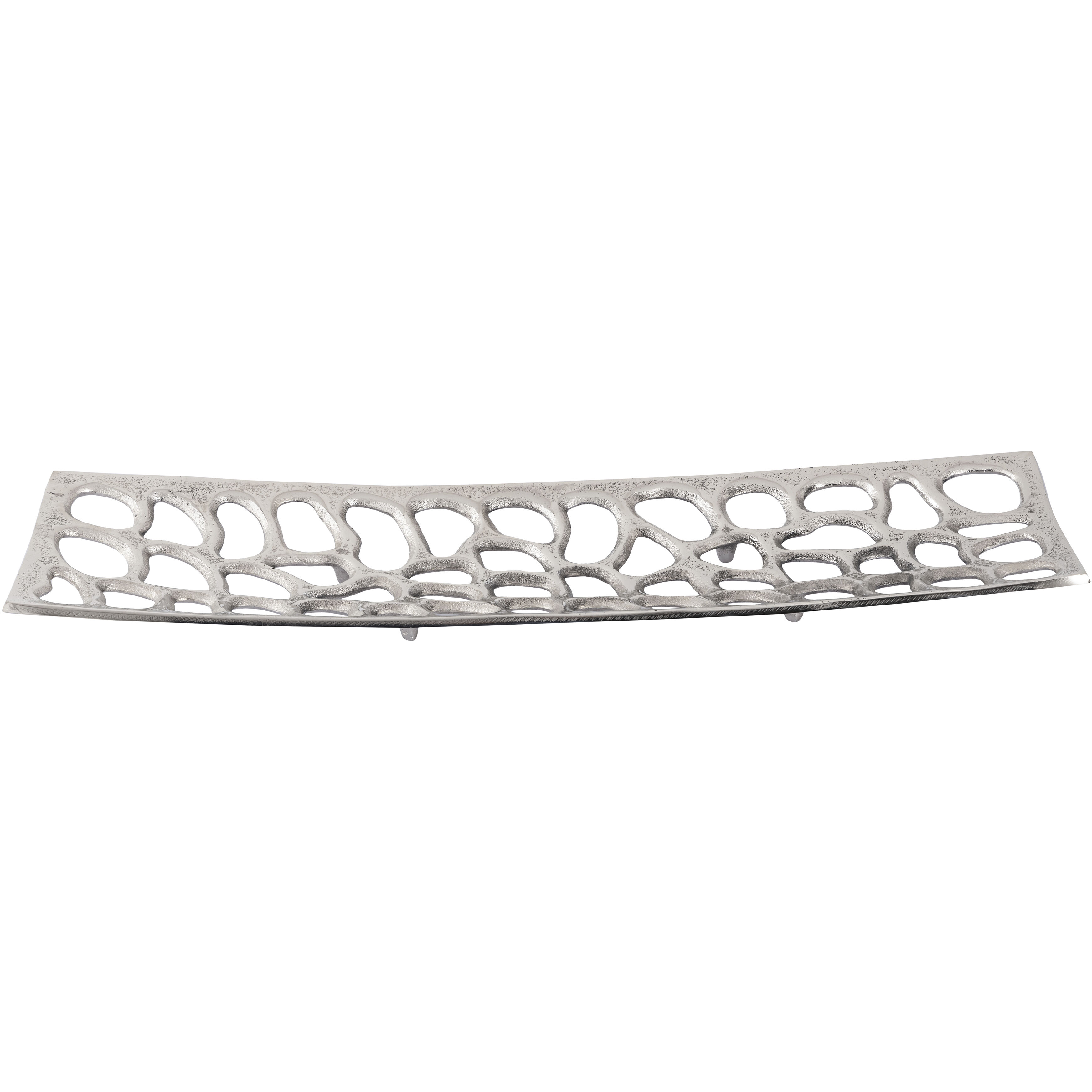 Maro Polished Nickel Tray, Set of 2