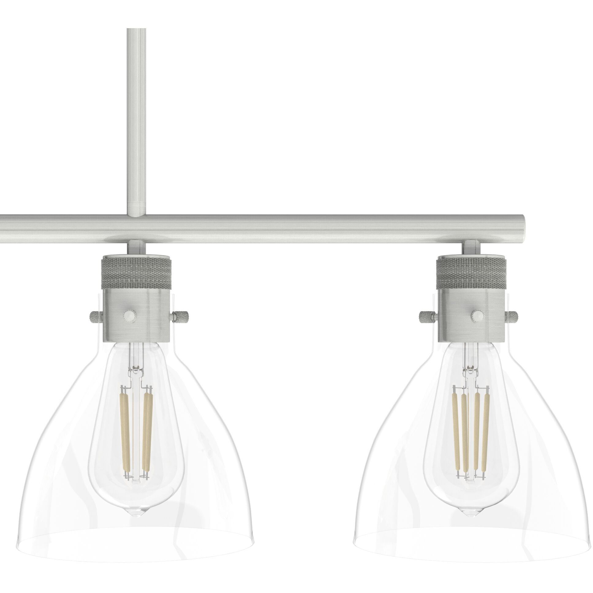 Van Nuys 4 Light 32 inch Brushed Nickel Linear Chandelier Ceiling Light, Medium