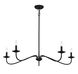 Traditional 5 Light 42 inch Matte Black Chandelier Ceiling Light