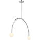 Contemporary LED 4 inch Chrome Chandelier Ceiling Light