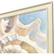 Center Shell Blue and Beige and Turquoise Framed Art