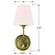 Sylvan Bath Sconce Wall Light in Vibrant Gold