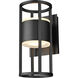 Luca LED 12 inch Black Outdoor Wall Light