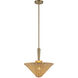 Alora Mood Bridgette 1 Light 16.38 inch Brushed Gold and Rattan Pendant Ceiling Light in Rattan Shade
