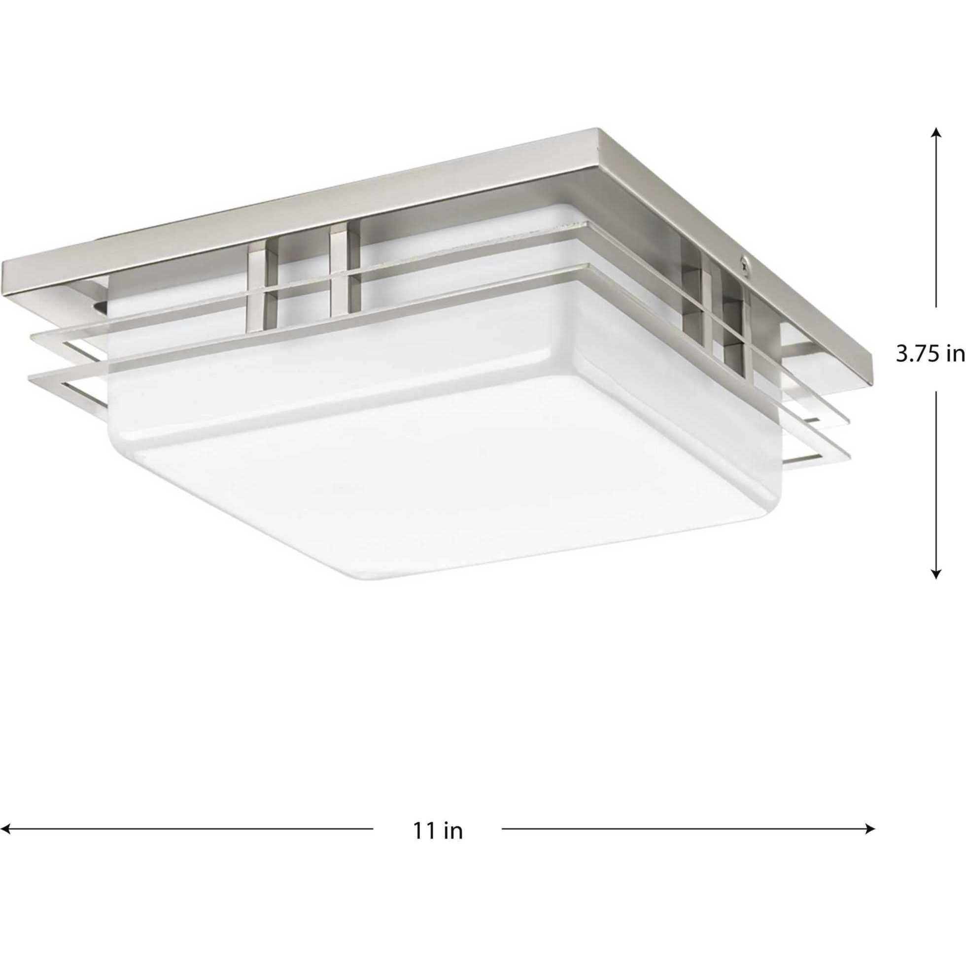 Helm LED LED 11 inch Brushed Nickel Flush Mount Ceiling Light, Progress LED