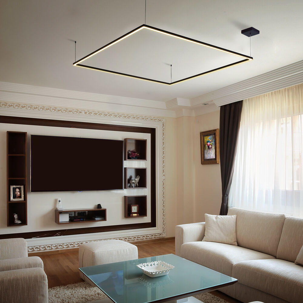 Atria 51.25 inch Black Chandelier Ceiling Light