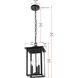 Carlisle 3 Light 9 inch Black Outdoor Pendant