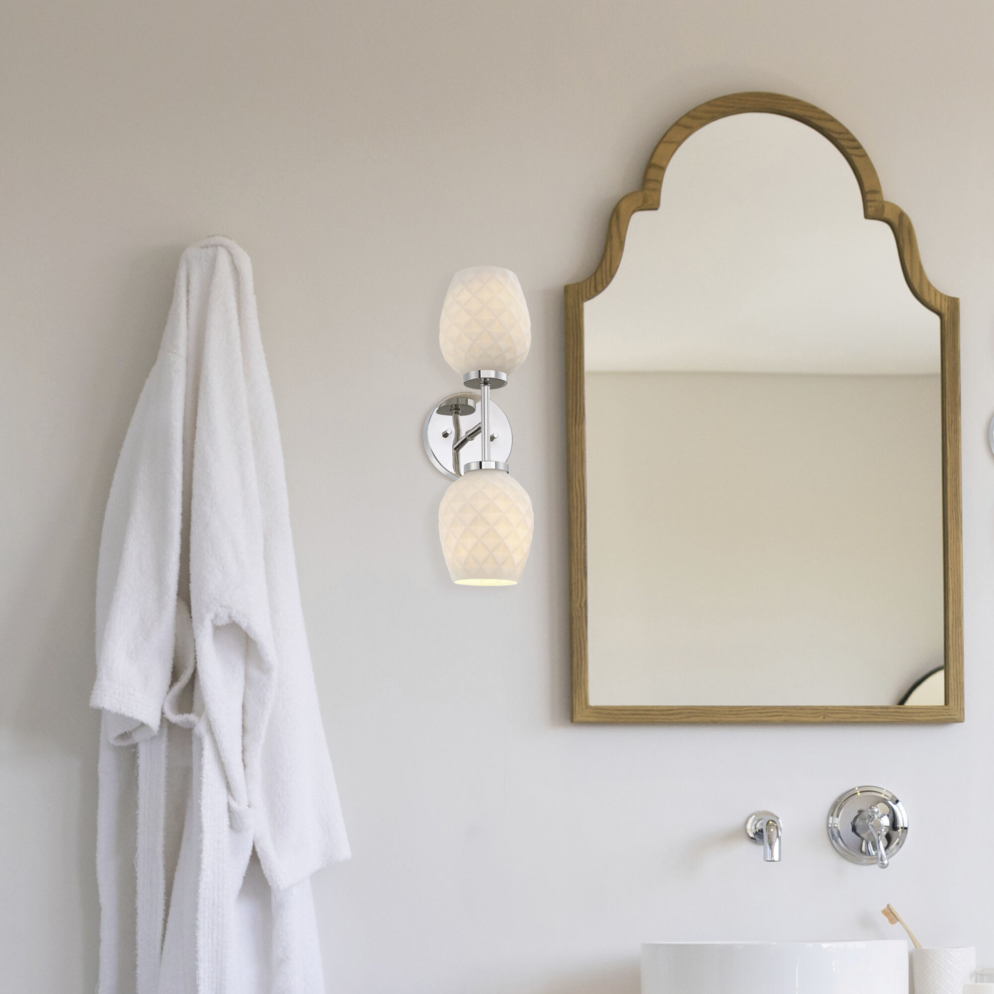 Dita Wall Sconce Wall Light in Polished Nickel