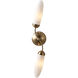 Crest Wall Sconce Wall Light in Winter Brass
