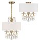 Othello 3 Light 14 inch Vibrant Gold Mini Chandelier Ceiling Light in Clear Swarovski Strass