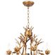 Trillium 15 Light 34 inch Antique Gold Leaf Chandelier Ceiling Light, Small
