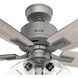 Gatlinburg 44 inch Matte Silver with Light Gray Oak Blades Ceiling Fan