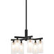 Kristof LED 21.25 inch Black Chandelier Ceiling Light