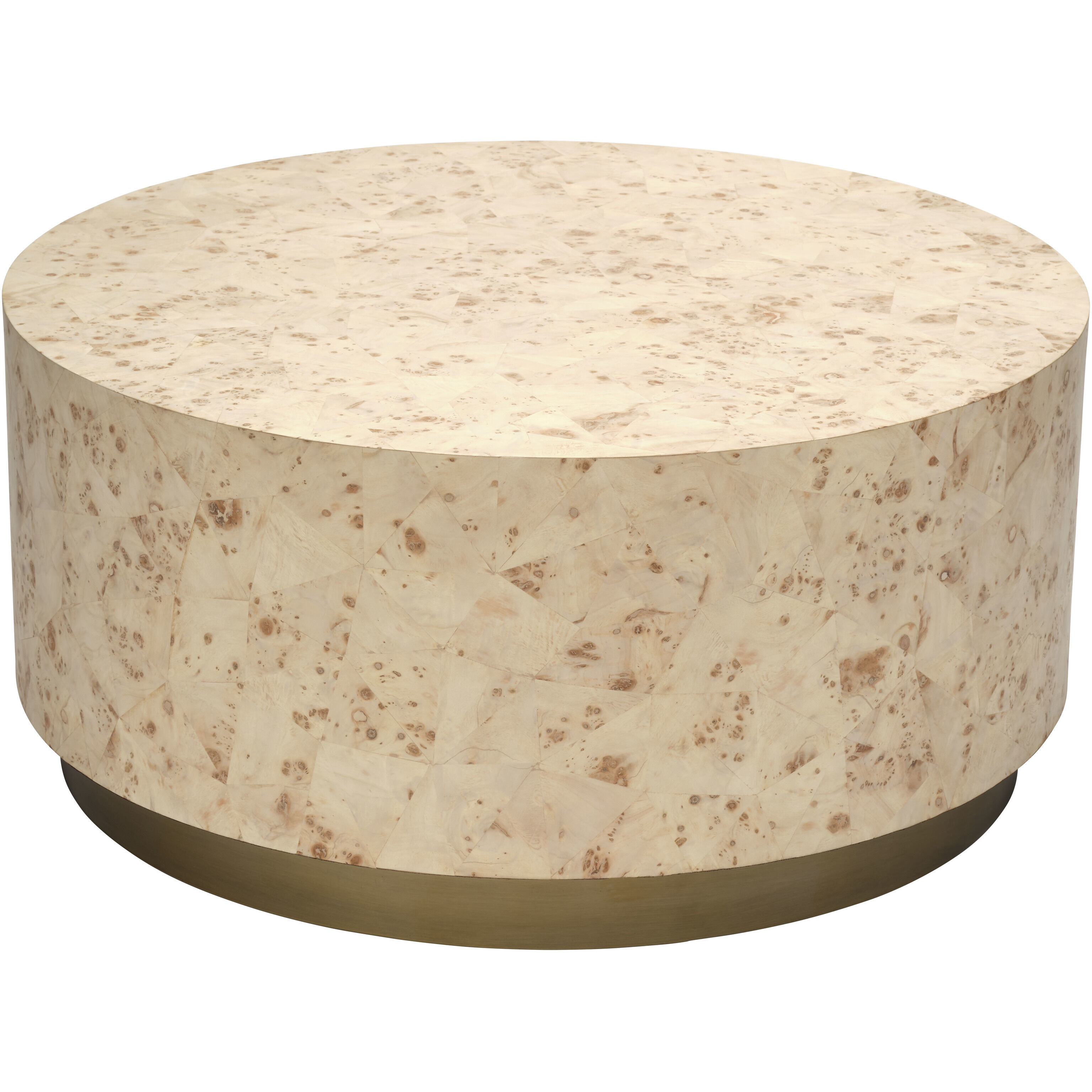 Configuration 36 X 16.5 inch Bleached Burl Veneer Coffee Table, Inline