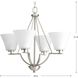 Bravo 4 Light 24 inch Brushed Nickel Chandelier Ceiling Light