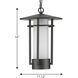 Exton 1 Light 11.12 inch Textured Black Outdoor Pendant