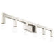 Solna 6 Light 44 inch Brushed Nickel Vanity Sconce Wall Light