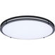 Glamour LED 23.62 inch Black Flush Mount Ceiling Light
