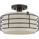 Blanchard 1 Light 12 inch English Bronze Semi Flush Mount Ceiling Light, Medium