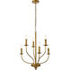 Westley 6 Light 24 inch Brass Pendant Ceiling Light