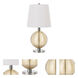 Salisbury 28 inch 150 watt Brushed Steel/Amber Table Lamp Portable Light