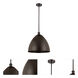 Ballston Dome 1 Light 16 inch Oil Rubbed Bronze Pendant Ceiling Light