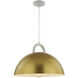 Pantheon LED 19.5 inch White Pendant Ceiling Light in Gold