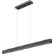 Hudson Linear Chandelier Ceiling Light in Matte Black