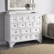 Shabby Antique White and Antique Brass Cabinet