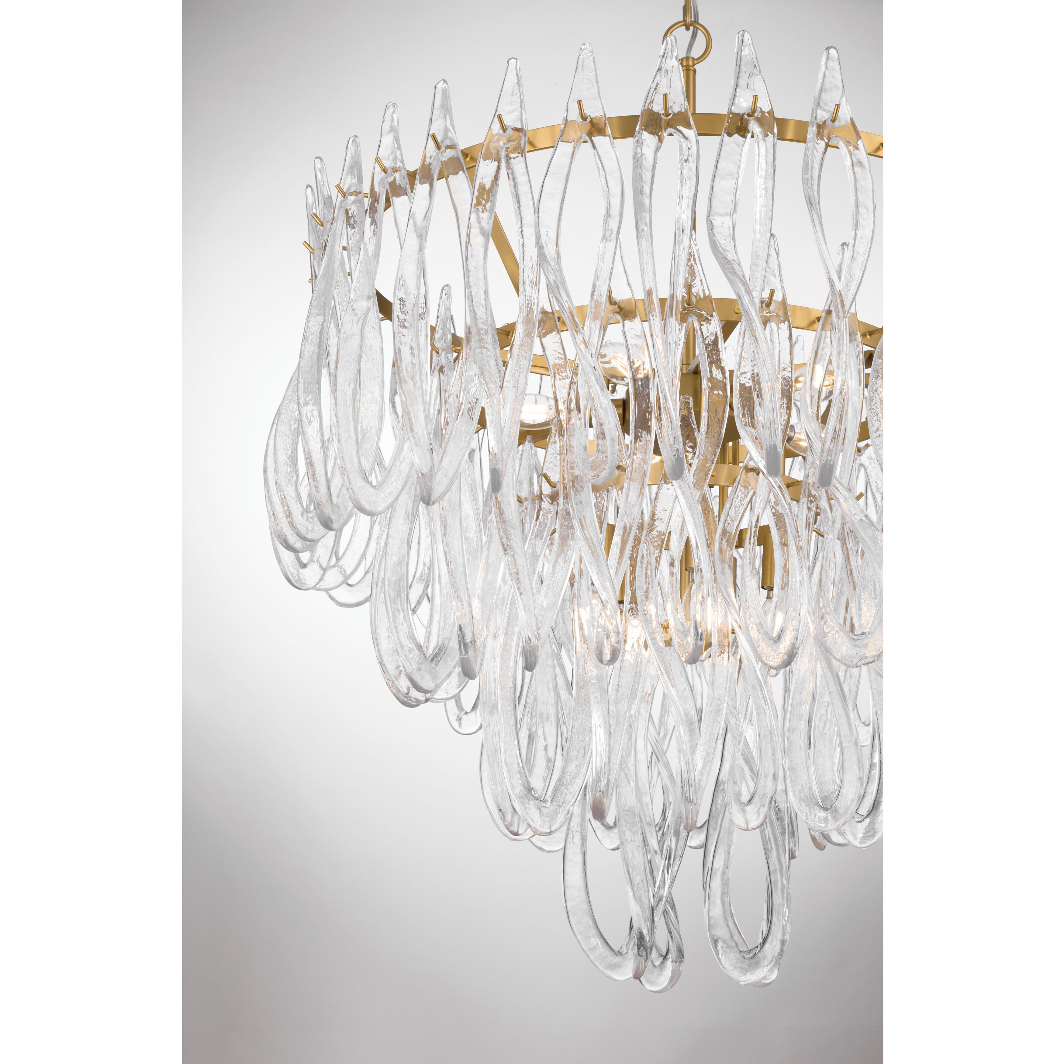 Glassara 10 Light 31.75 inch Legacy Brass Pendant Ceiling Light