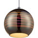 Spacey 1 Light 9.5 inch Polished Chrome Pendant Ceiling Light