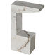 Aero 30 X 17.5 inch White Marble Side Table
