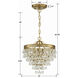 Calypso 3 Light 13 inch Vibrant Gold Chandelier Ceiling Light