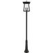 Rainer 6 Light 126 inch Black Outdoor Post Mounted Fixture in G9