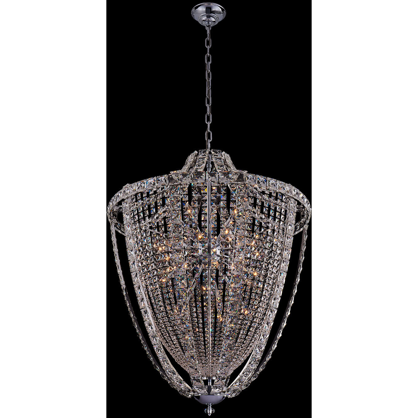 Scudo 35 Light 39 inch Chrome Pendant Ceiling Light