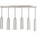 Ardmore 6 Light 44 inch Brushed Nickel Linear Pendant Ceiling Light