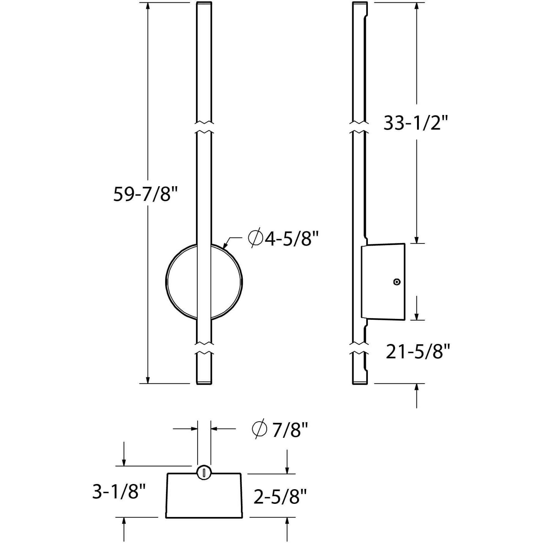 Midnight 1 Light 4.75 inch Black ADA Wall Sconce Wall Light