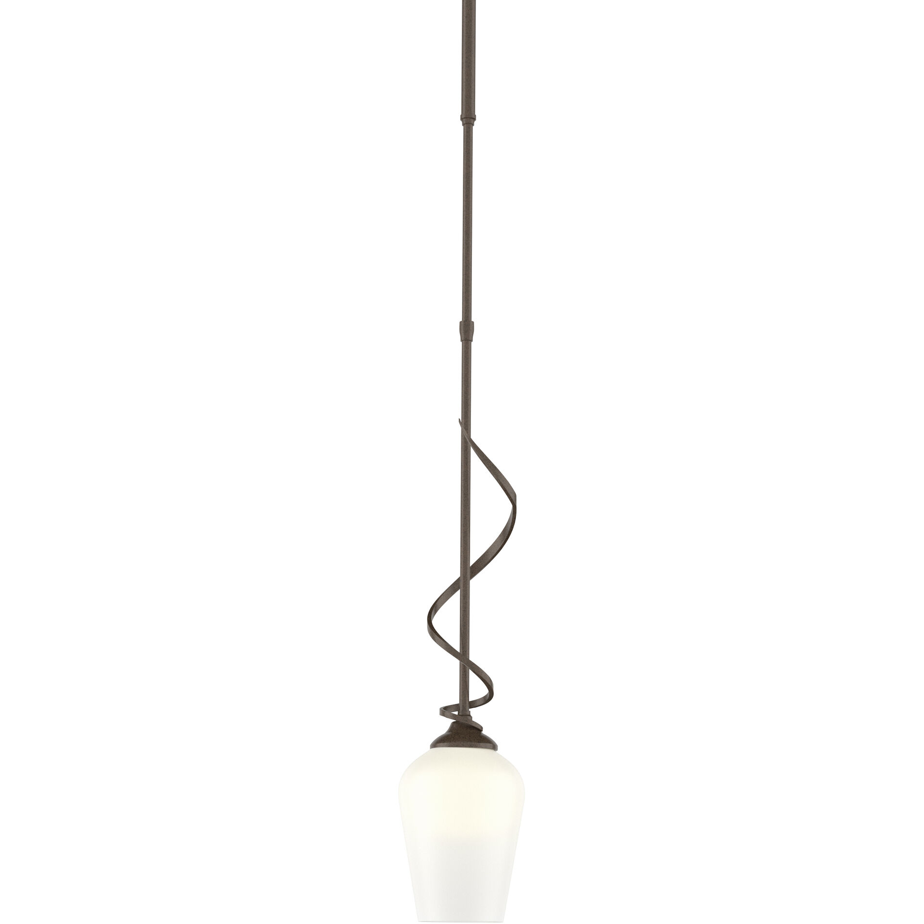 Hubbardton Forge Flora 1 Light 3.9 inch Oil Rubbed Bronze Mini Pendant Ceiling Light in Opal, Down Light 183030-1168 - Open Box