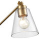 East Point 17 inch 60 watt Satin Brass Swingarm Sconce Wall Light
