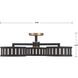 Kendal 6 Light 29.25 inch Vibrant Gold and Black Forged Semi Flush Ceiling Light