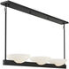 Fallon 3 Light 45 inch Matte Black Linear Chandelier Ceiling Light, Essentials
