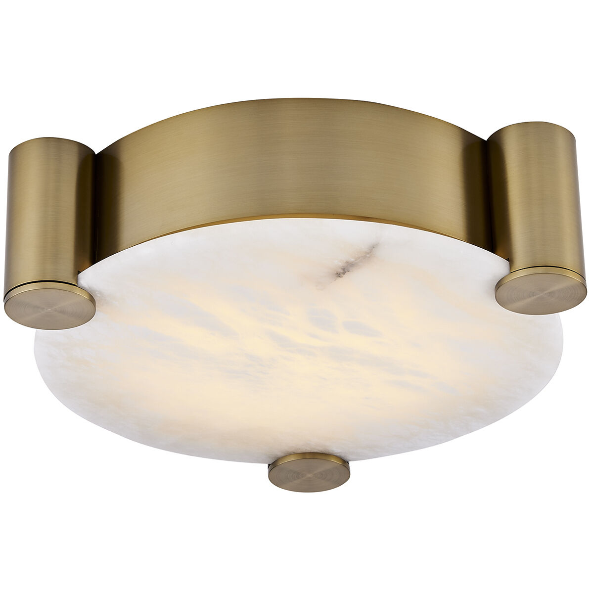 Lumba LED 17 inch Winter Brass Flush Mount Ceiling Light