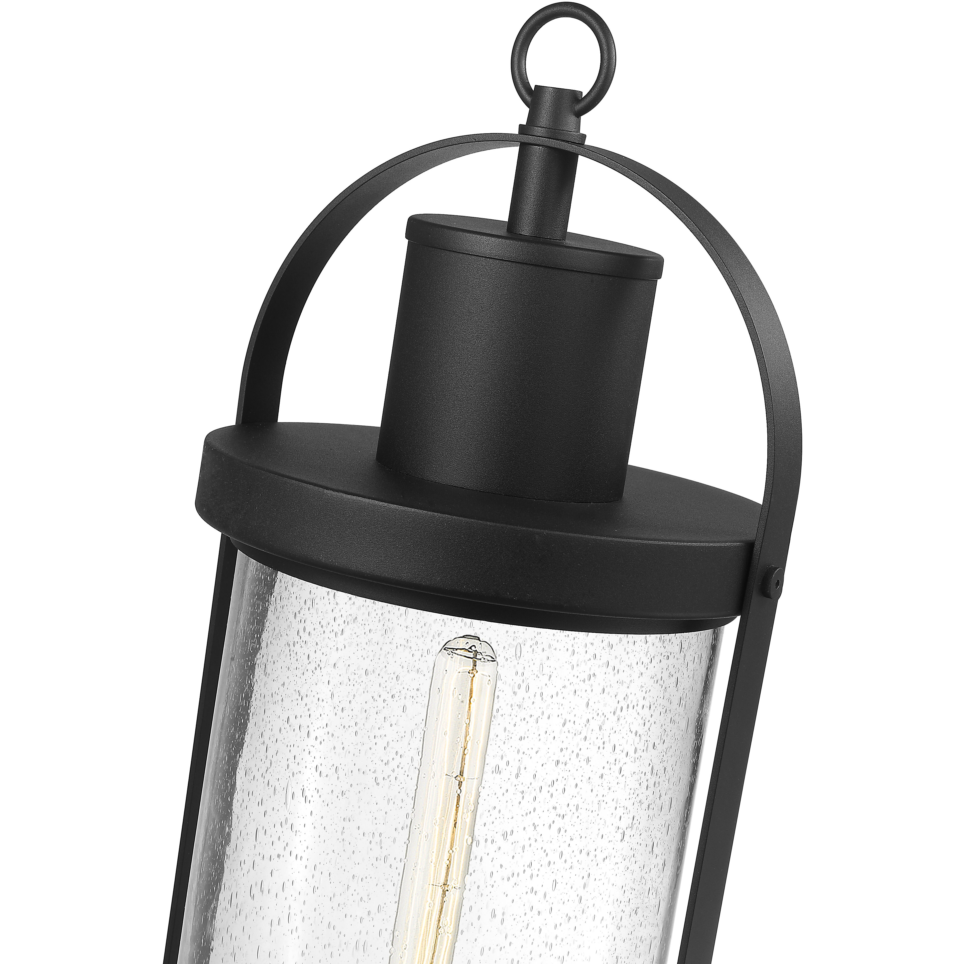 Roundhouse 1 Light 31.25 inch Black Outdoor Post Mount Fixture