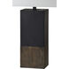 Broma 30 inch 100 watt Brown and Matte Black Table Lamp Portable Light