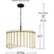 Annabelle 4 Light 24 inch Matte Black Pendant Ceiling Light