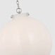 Thomas O'Brien Katie LED 16 inch Polished Nickel Globe Pendant Ceiling Light in White Glass, Large