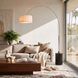 Tambo 92 inch 14 watt Satin Nickel and Black Oak Arc Floor Lamp Portable Light