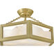 Veleta 6 Light 17 inch Lacquered Brass Semi-Flush Mount Ceiling Light