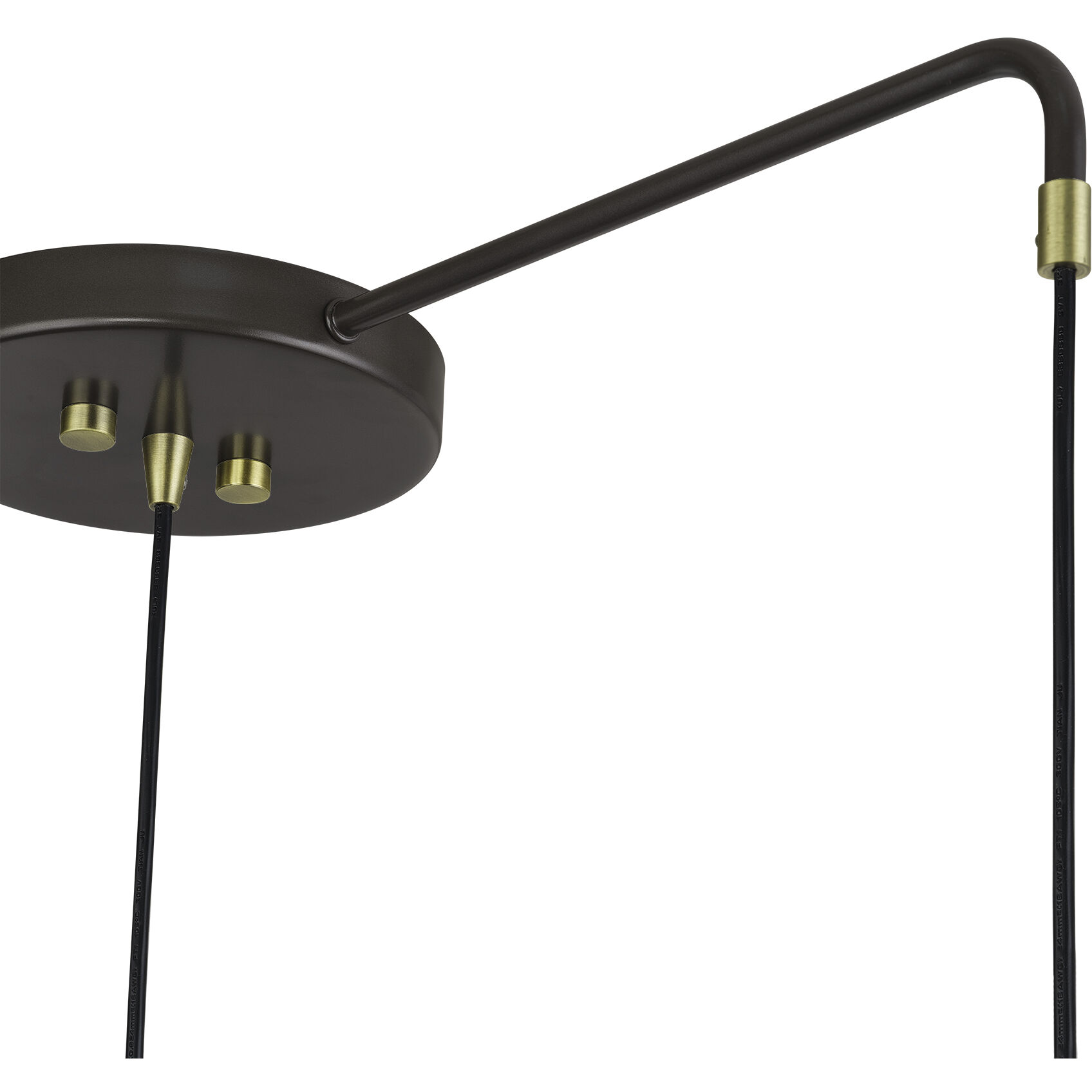 Domma 3 Light 48 inch English Bronze with Antique Brass Accents Linear Chandelier Ceiling Light, Extra Large